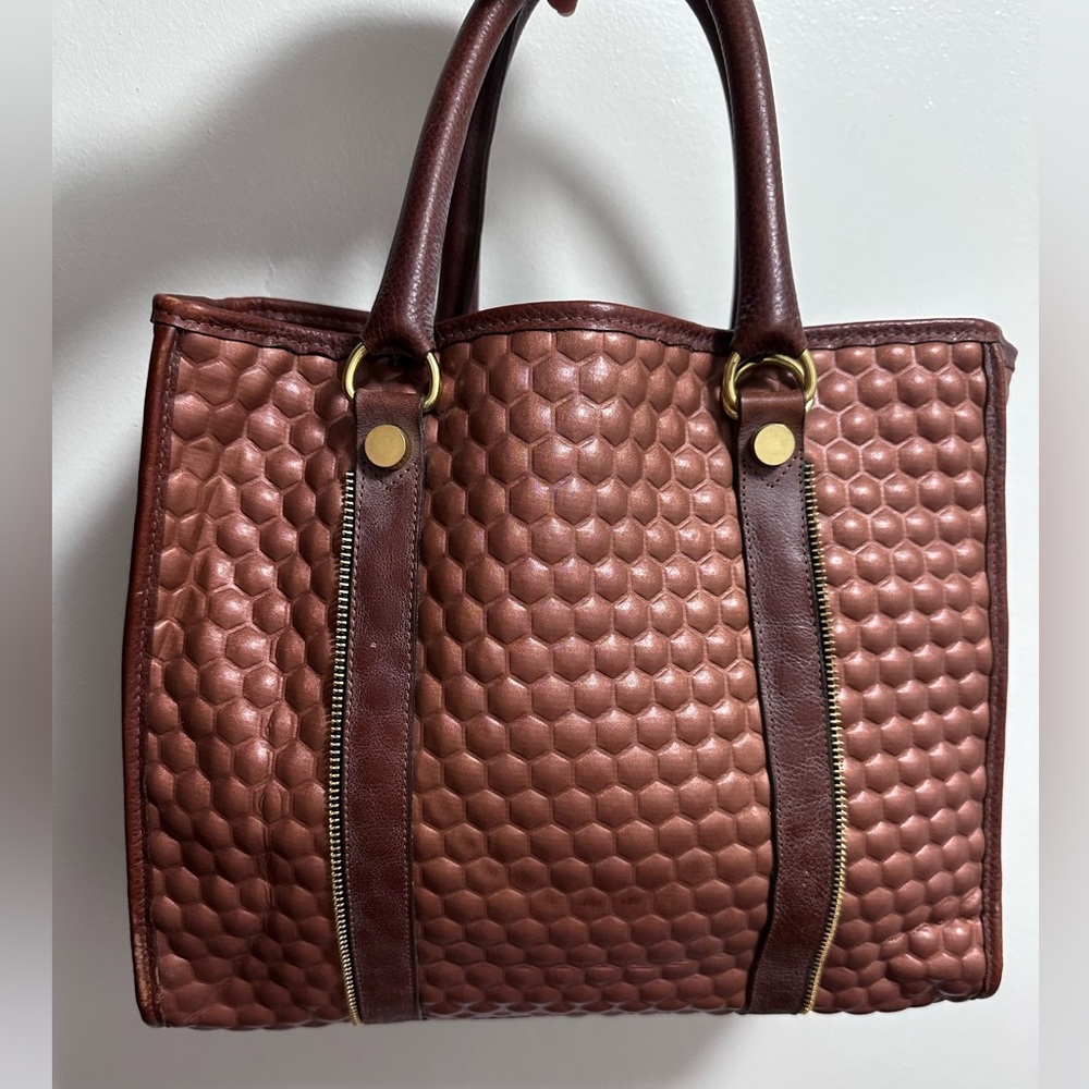 Elegant Brown Textured Women's Bag